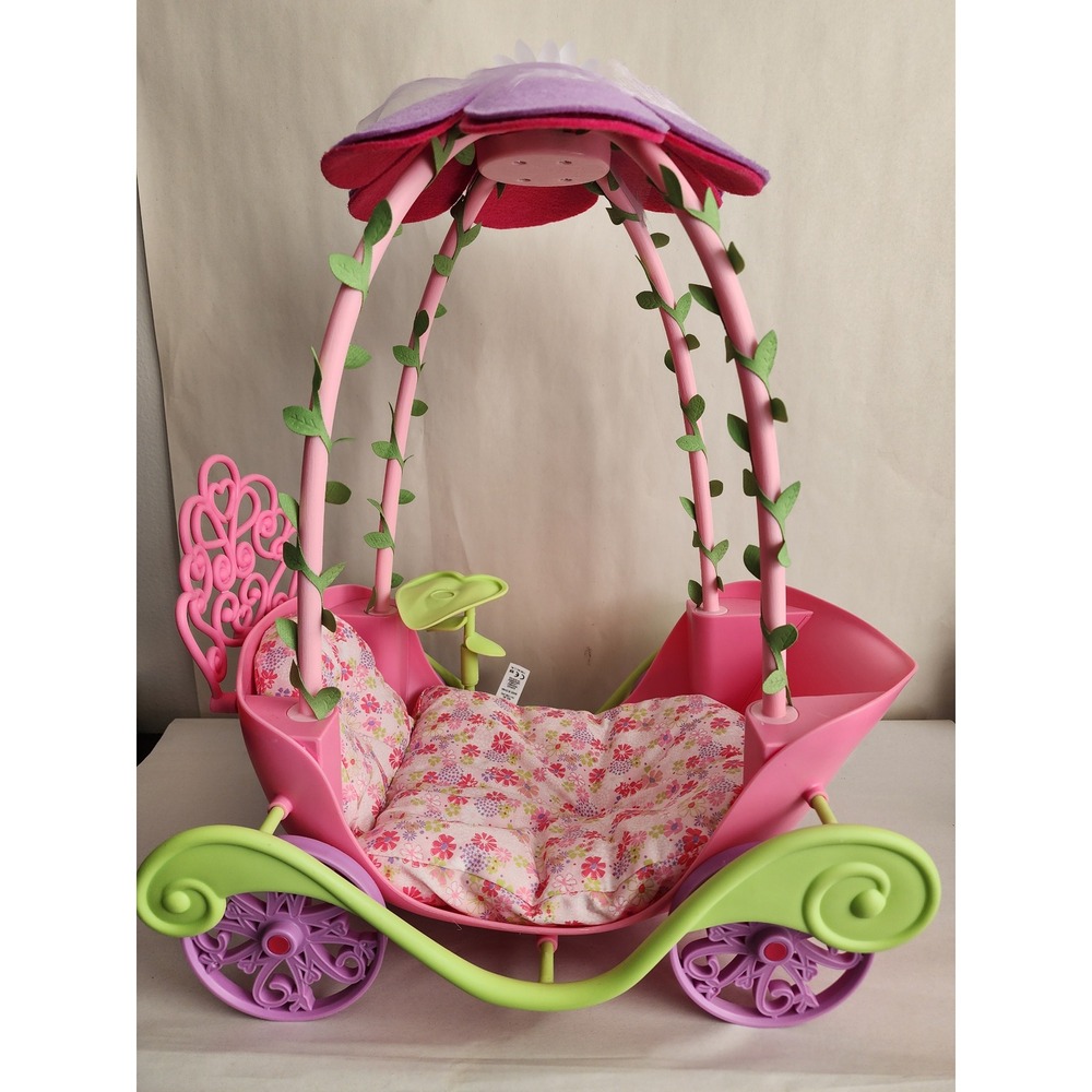 American Girl WellieWishers Flutter Wings Carriage Pink Flower Doll Vehicle